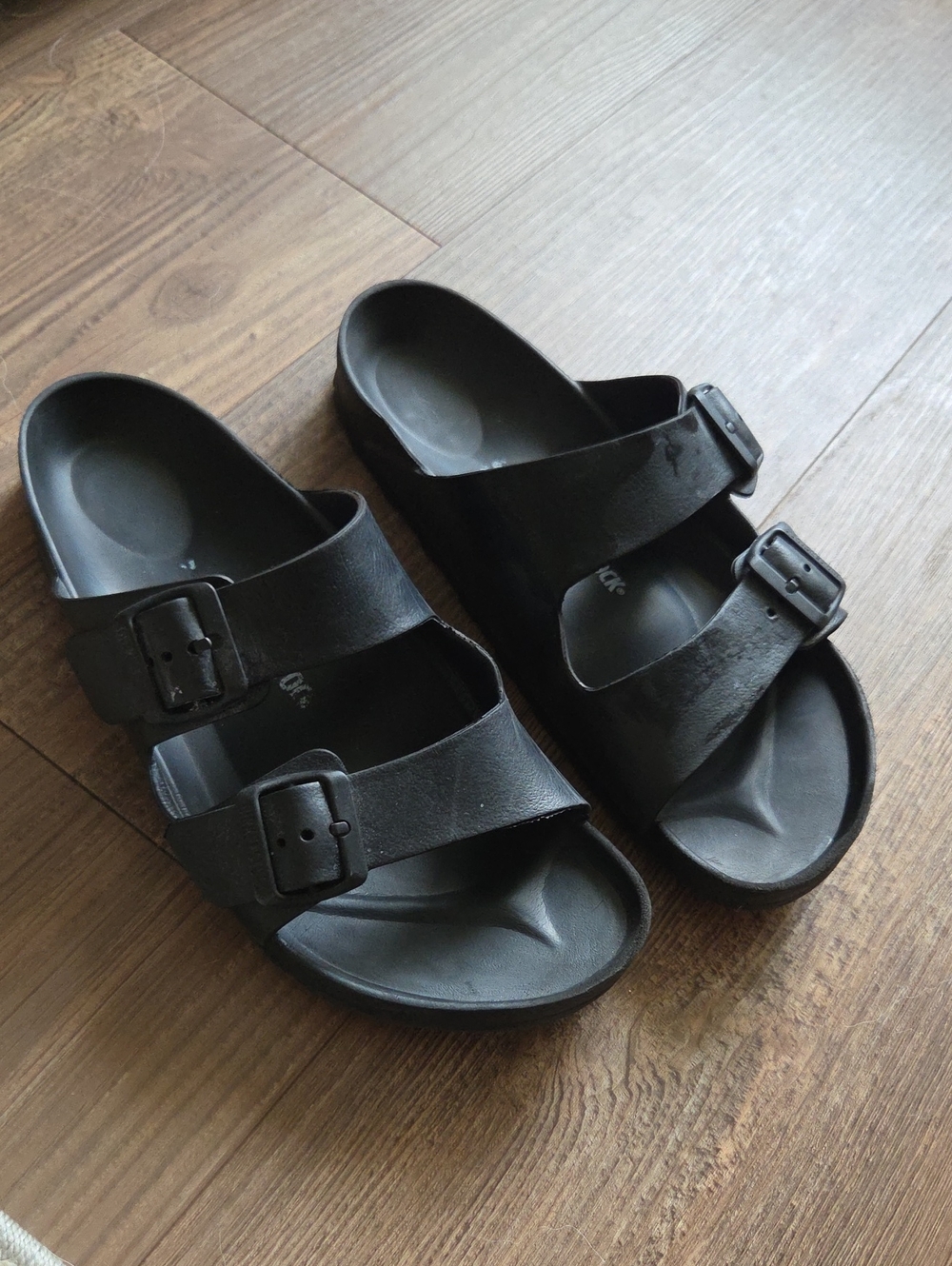Black Womans Birkenstock Slide Sandals